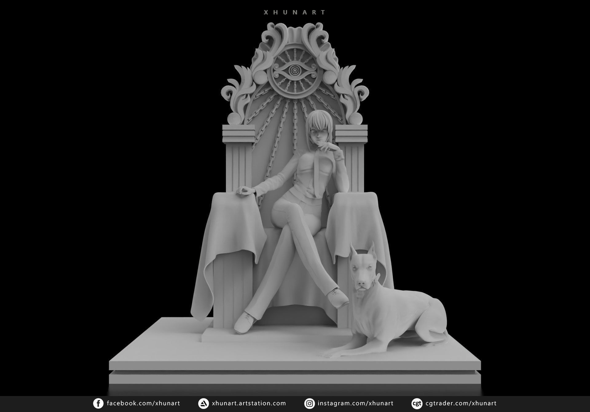 Makima The Control Devil STL file 3D print model_6