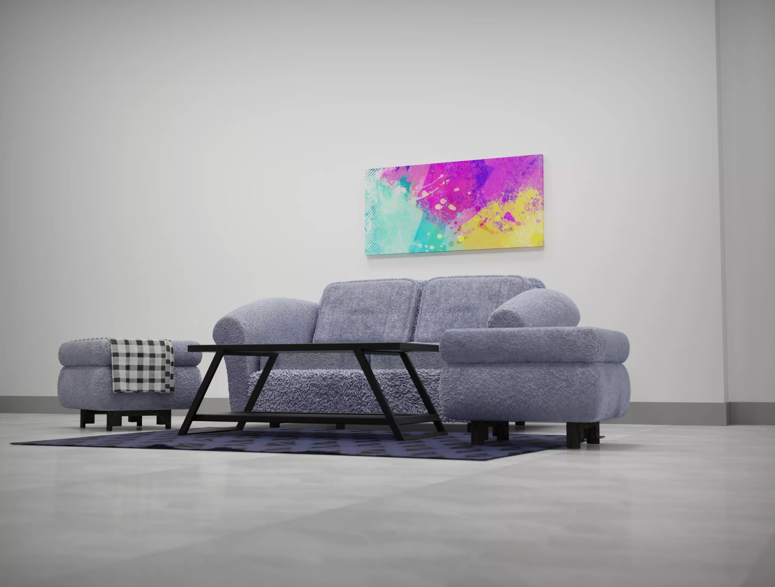 Sofa-01-vintage modern living room furniture Free 3D model