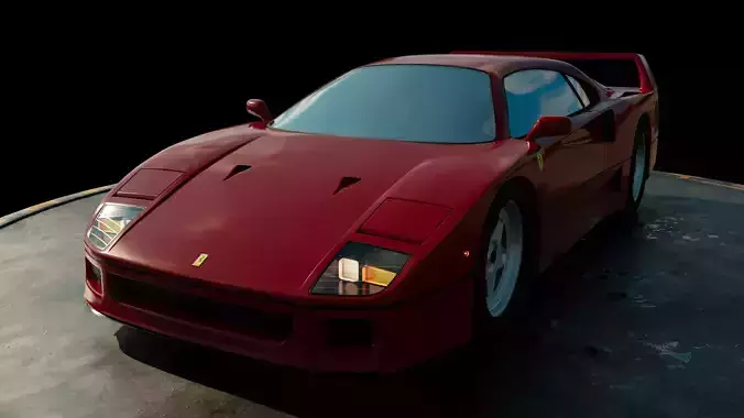Ferrari F40 - Retro Supercar 3D model