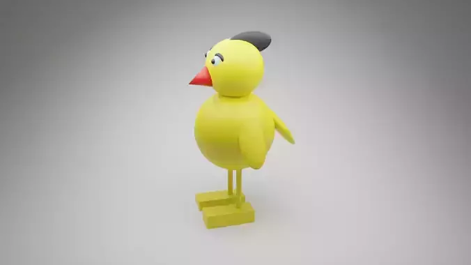 Cartoon bird yellow
