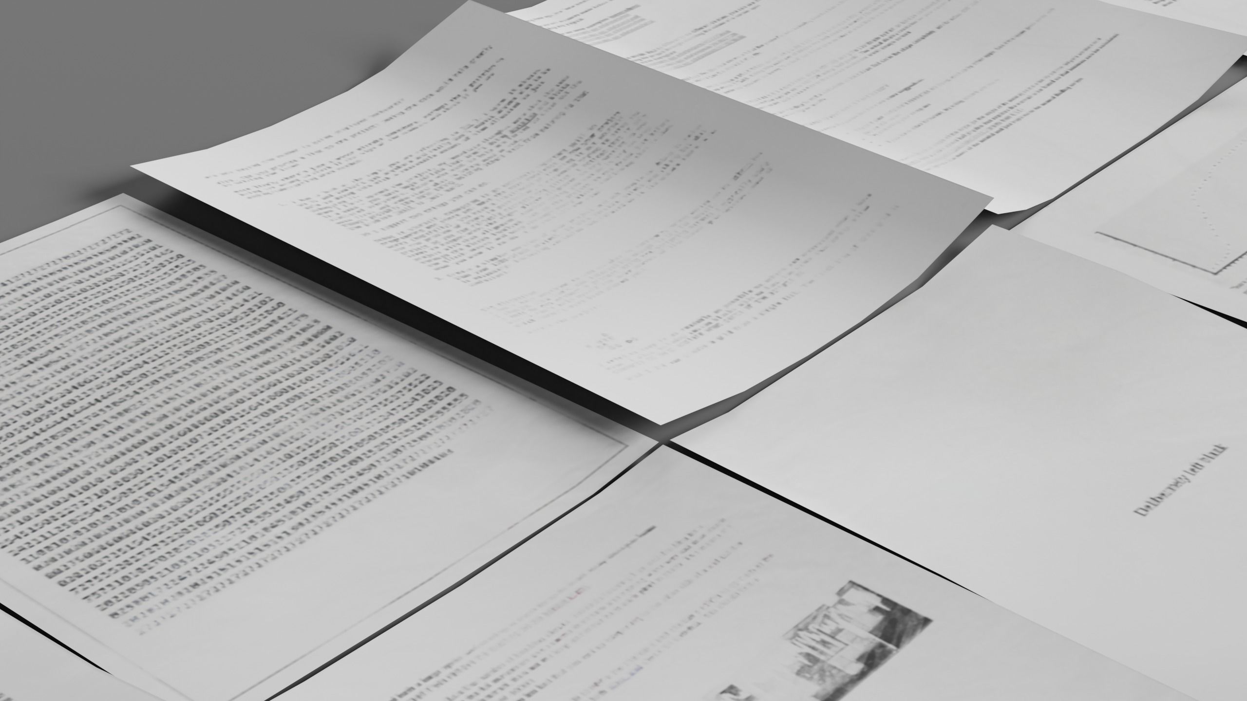 Scattered Paper Low-poly 3D model_3