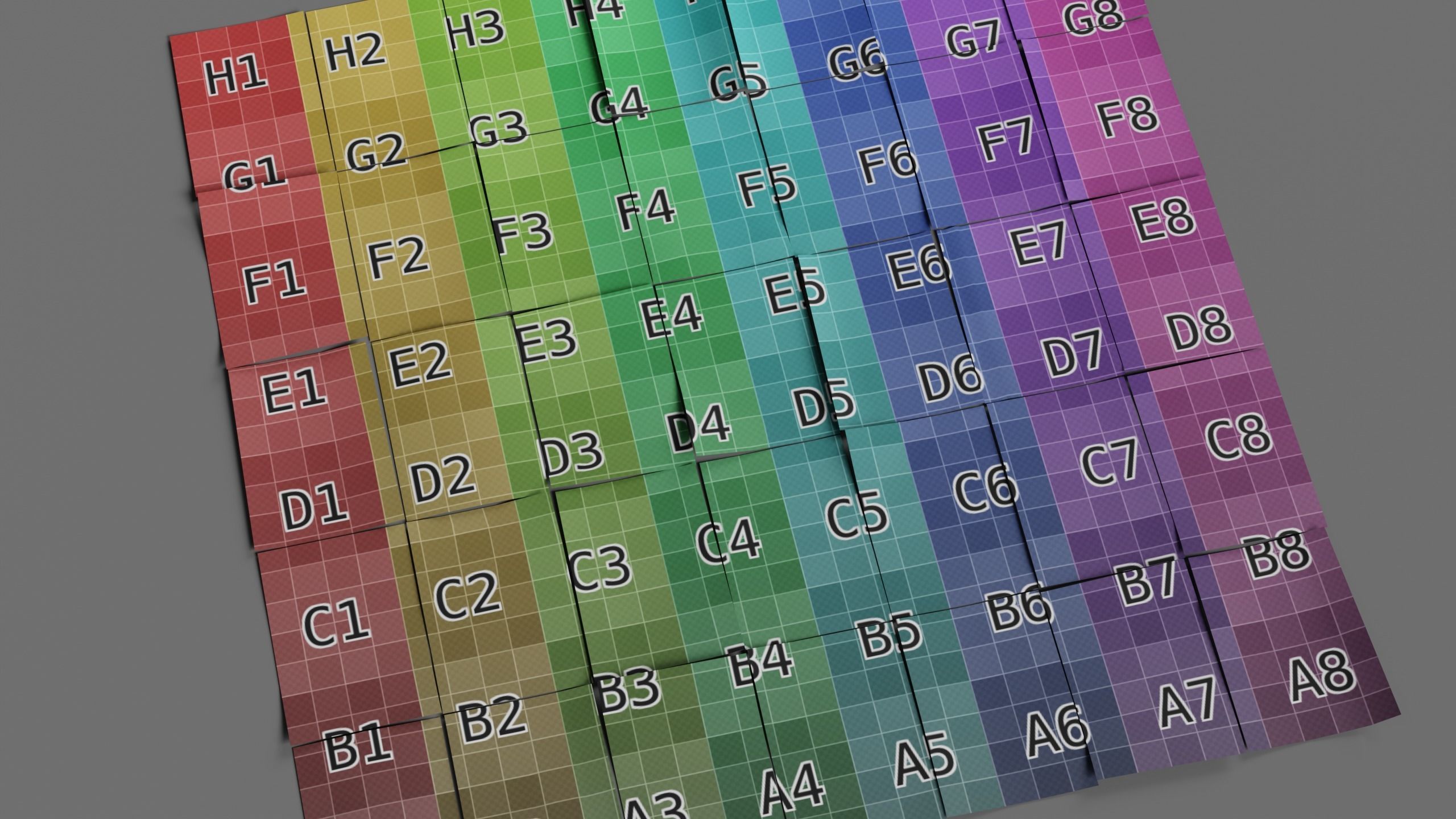 Scattered Paper Low-poly 3D model_10