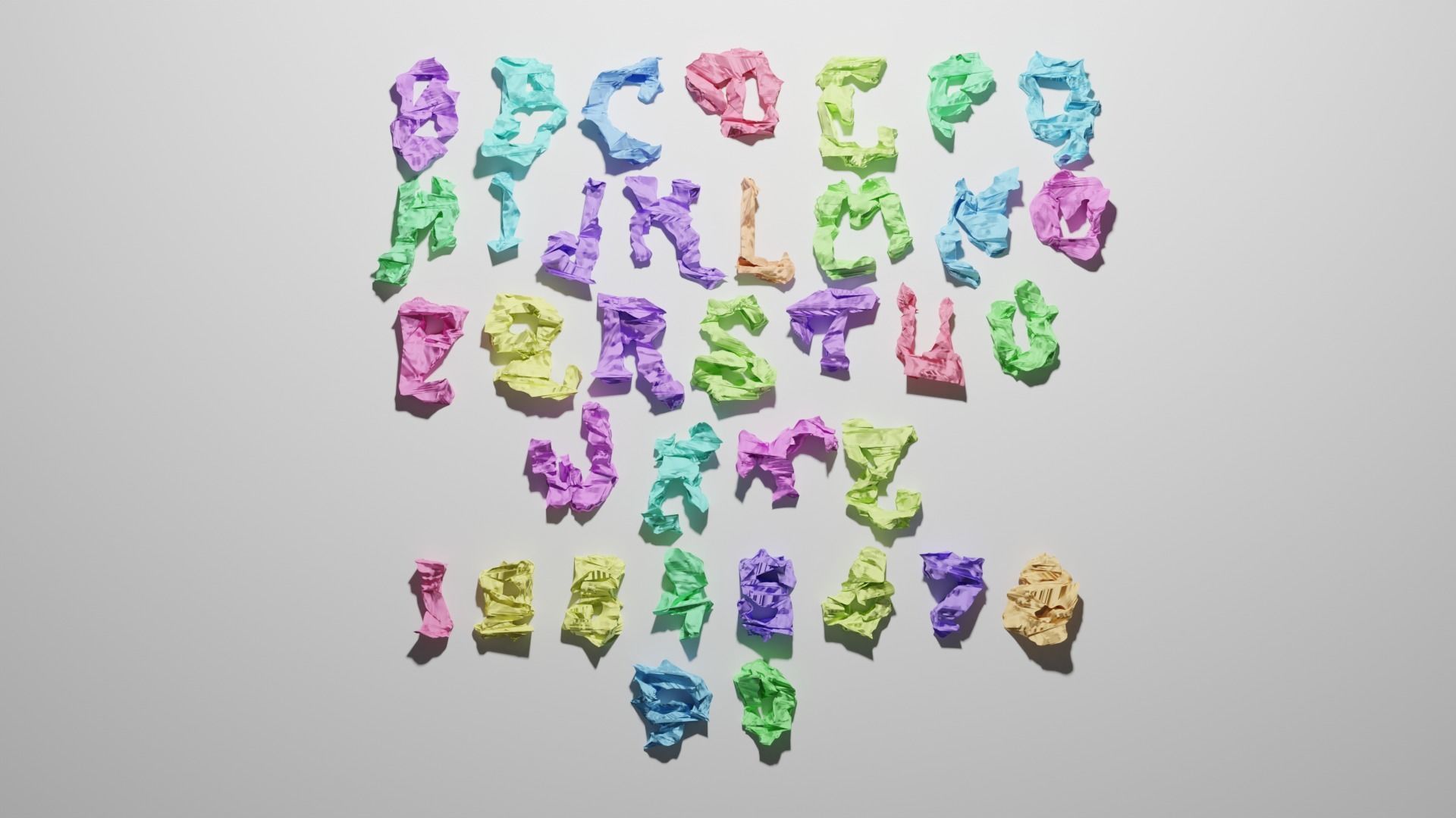 Colorfull Alphabet Free 3D model_2