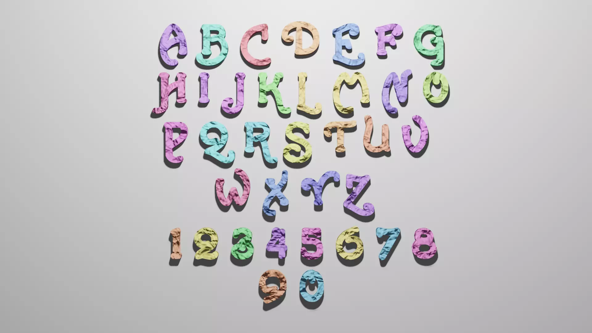 Colorfull Alphabet Free 3D model_0