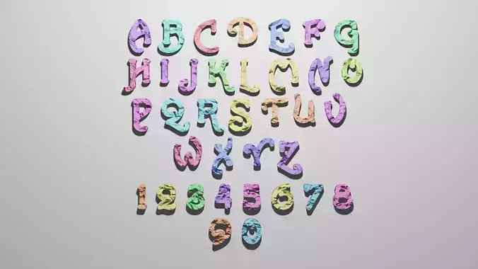 Colorfull Alphabet Free 3D model