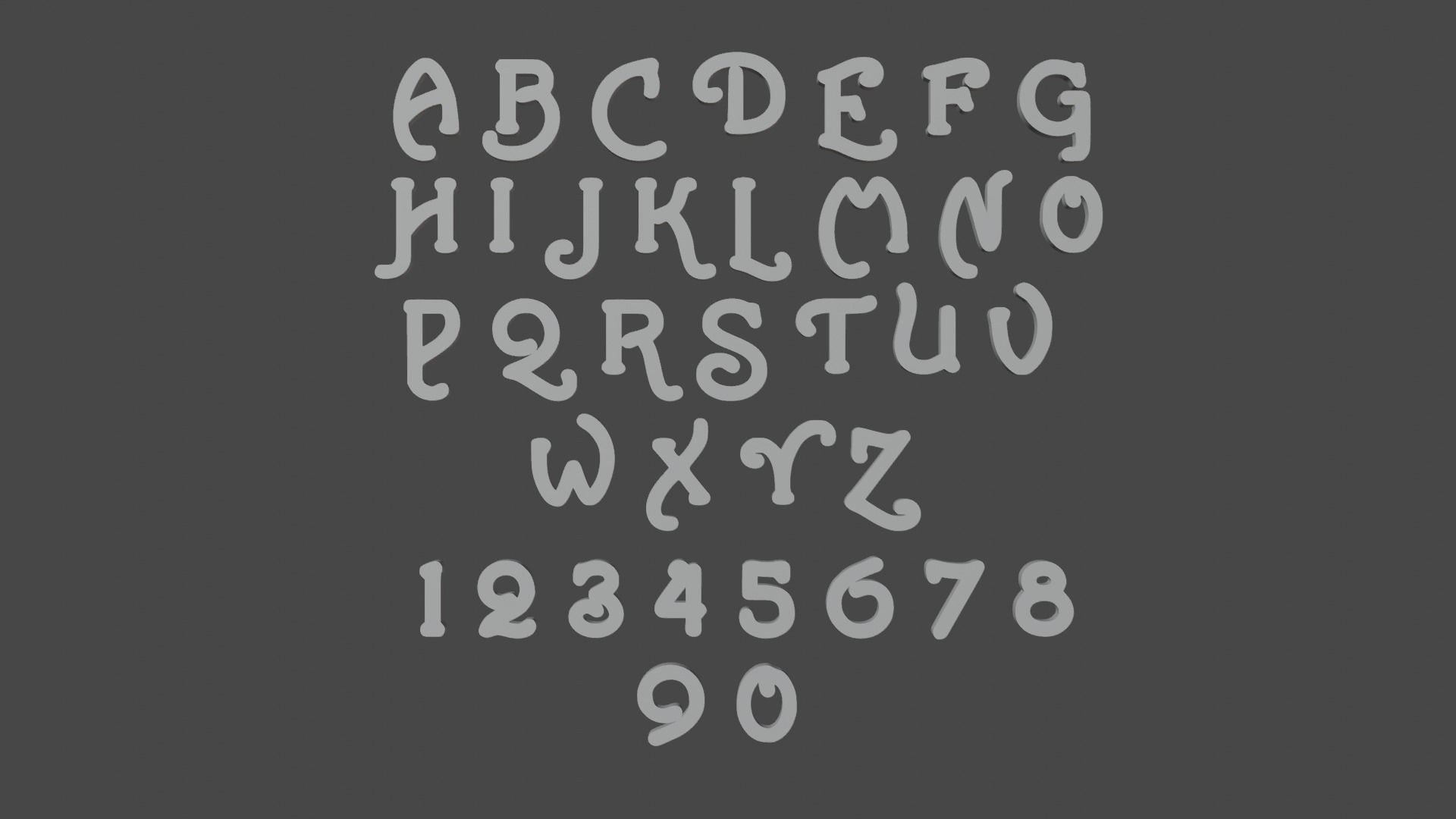 Colorfull Alphabet Free 3D model_1