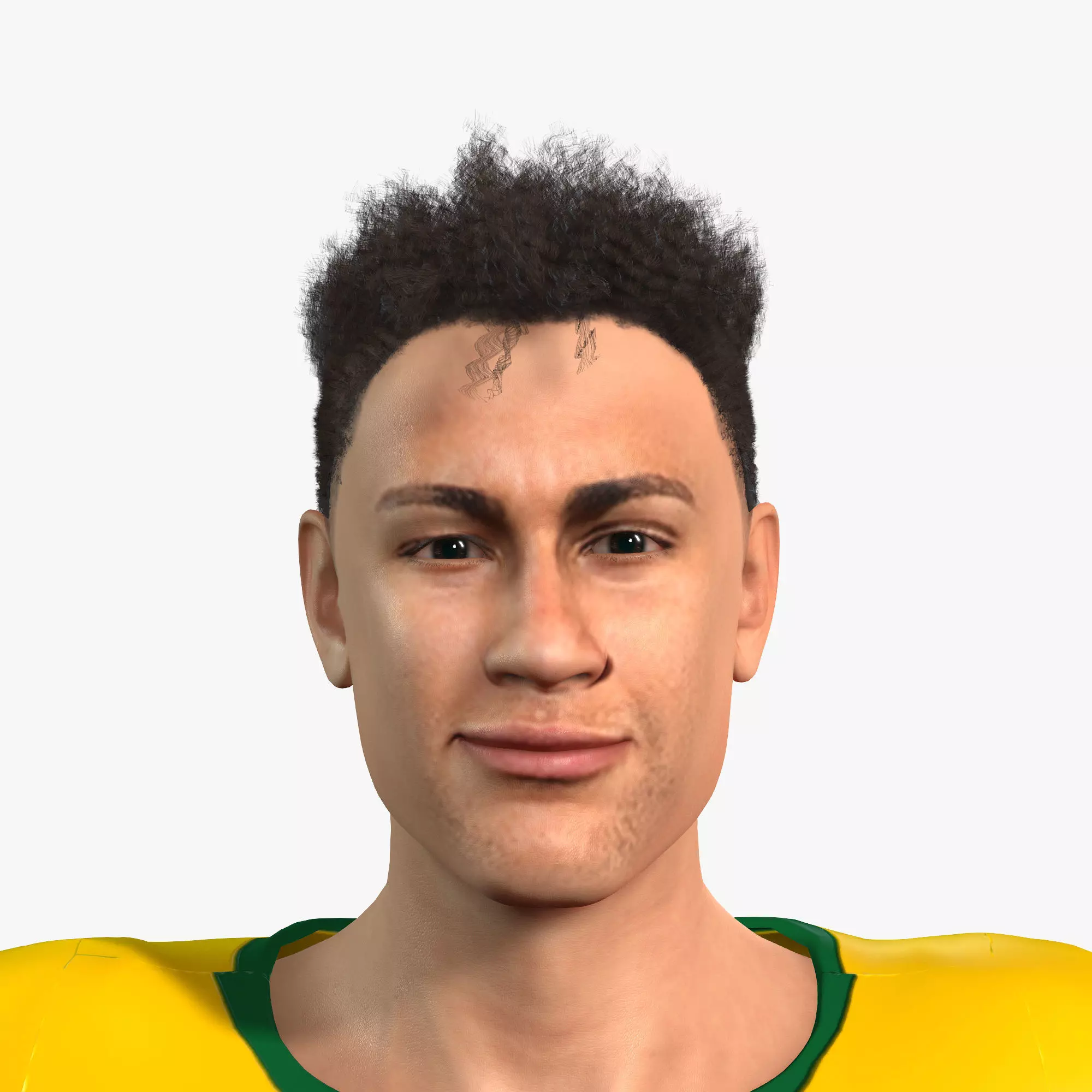 soccer player 3D Rigged model ready for animation 77547 Low-poly 3D model