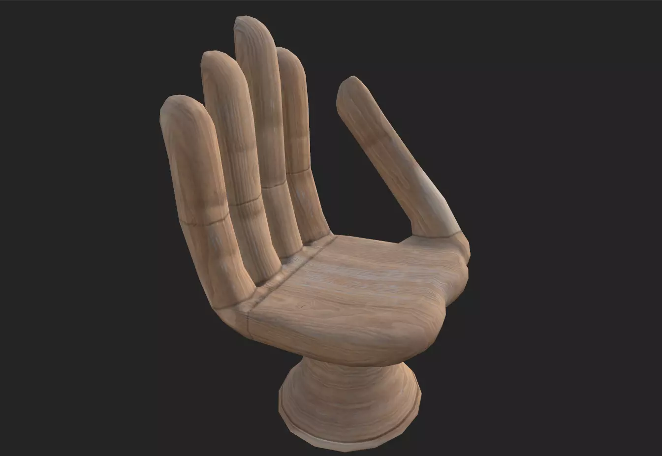 Friedeberg Hand Chair Low-poly 3D model