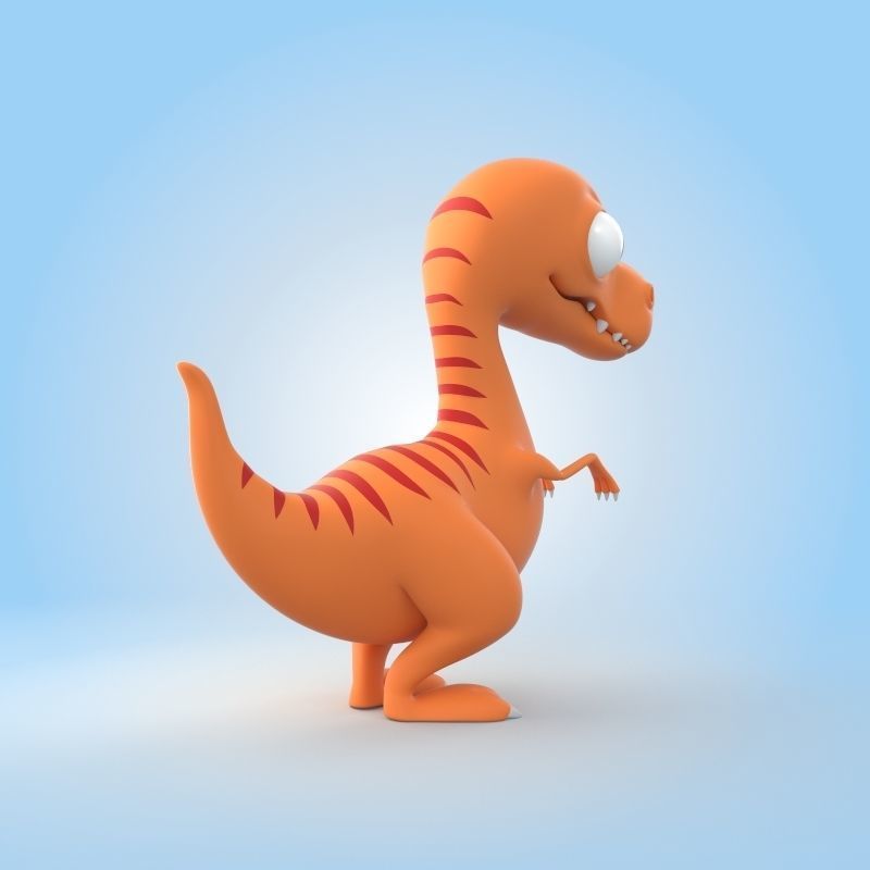 Baby T-rex 3D model_2