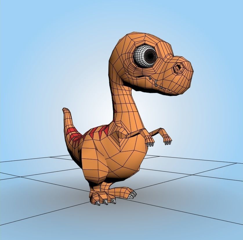 Baby T-rex 3D model_6