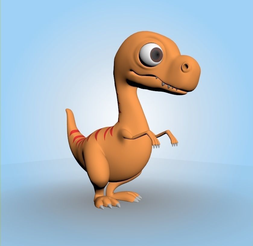 Baby T-rex 3D model_5