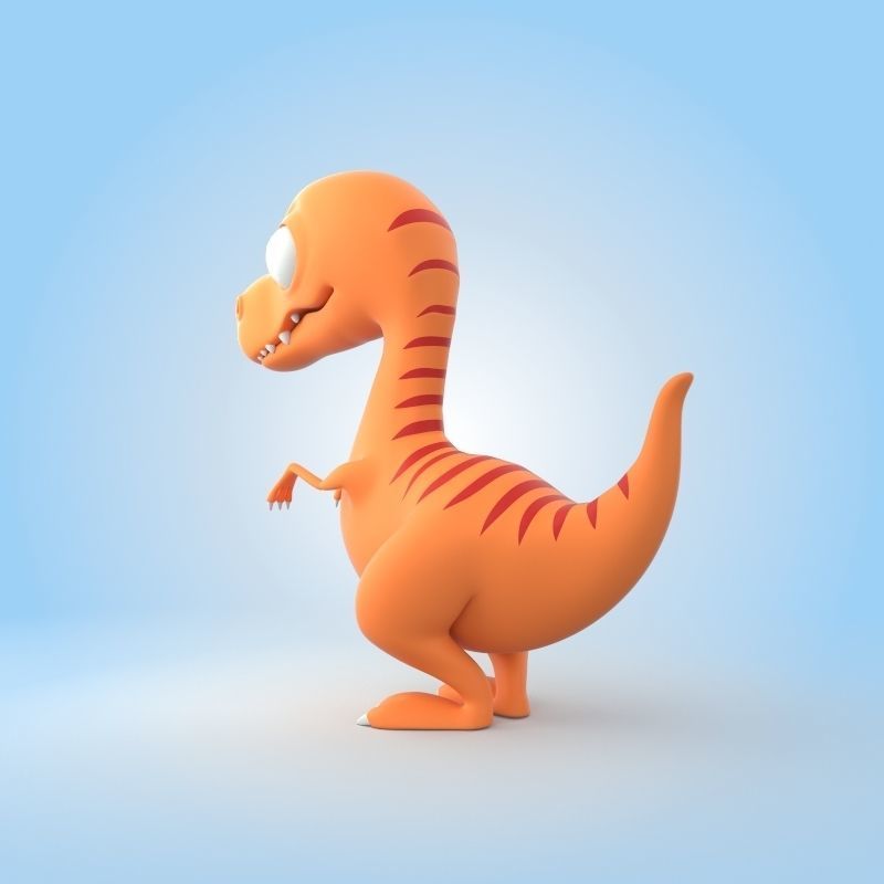 Baby T-rex 3D model_3