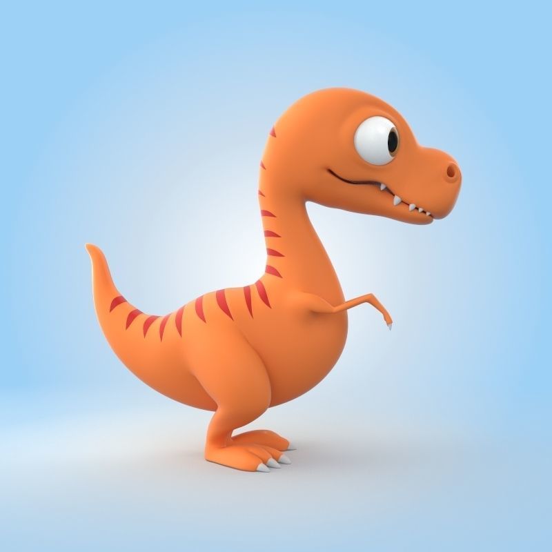 Baby T-rex 3D model_1