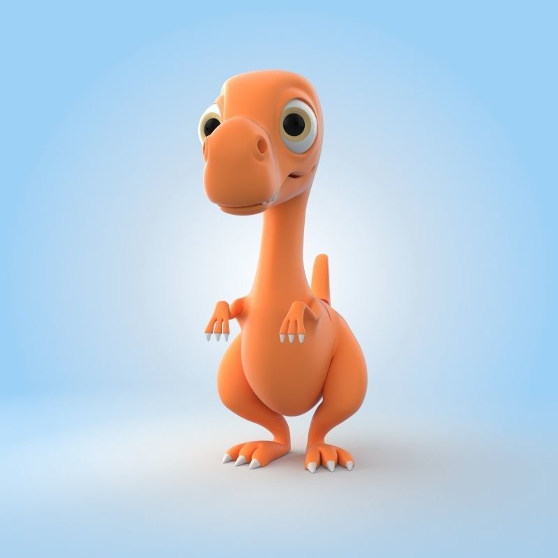 Baby T-rex 3D model_4