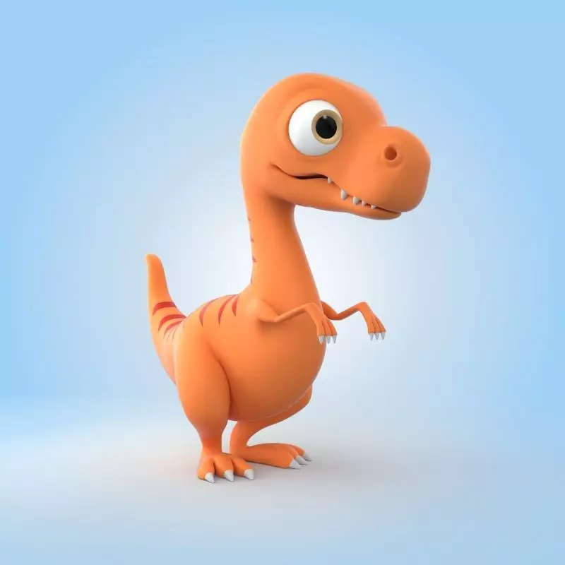 Baby T-rex 3D model_0