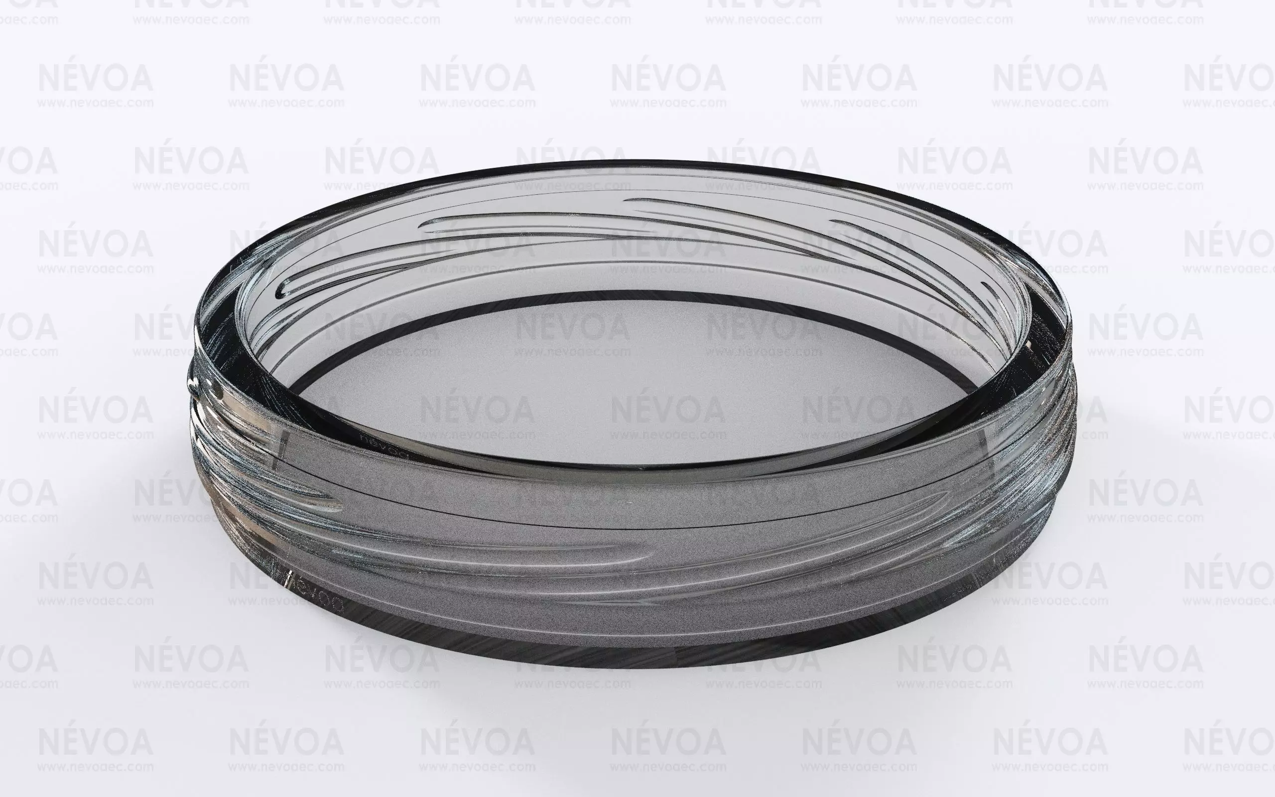 Glass finish - GME 25 01 - 51 mm - Press On vacuum seal finish 3D model_0