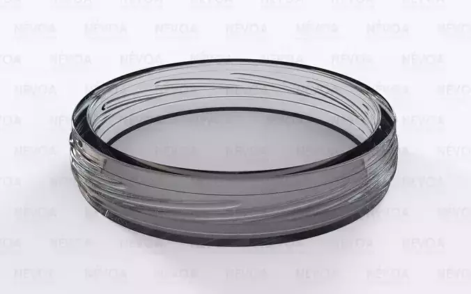 Glass finish - GME 25 01 - 51 mm - Press On vacuum seal finish 3D model
