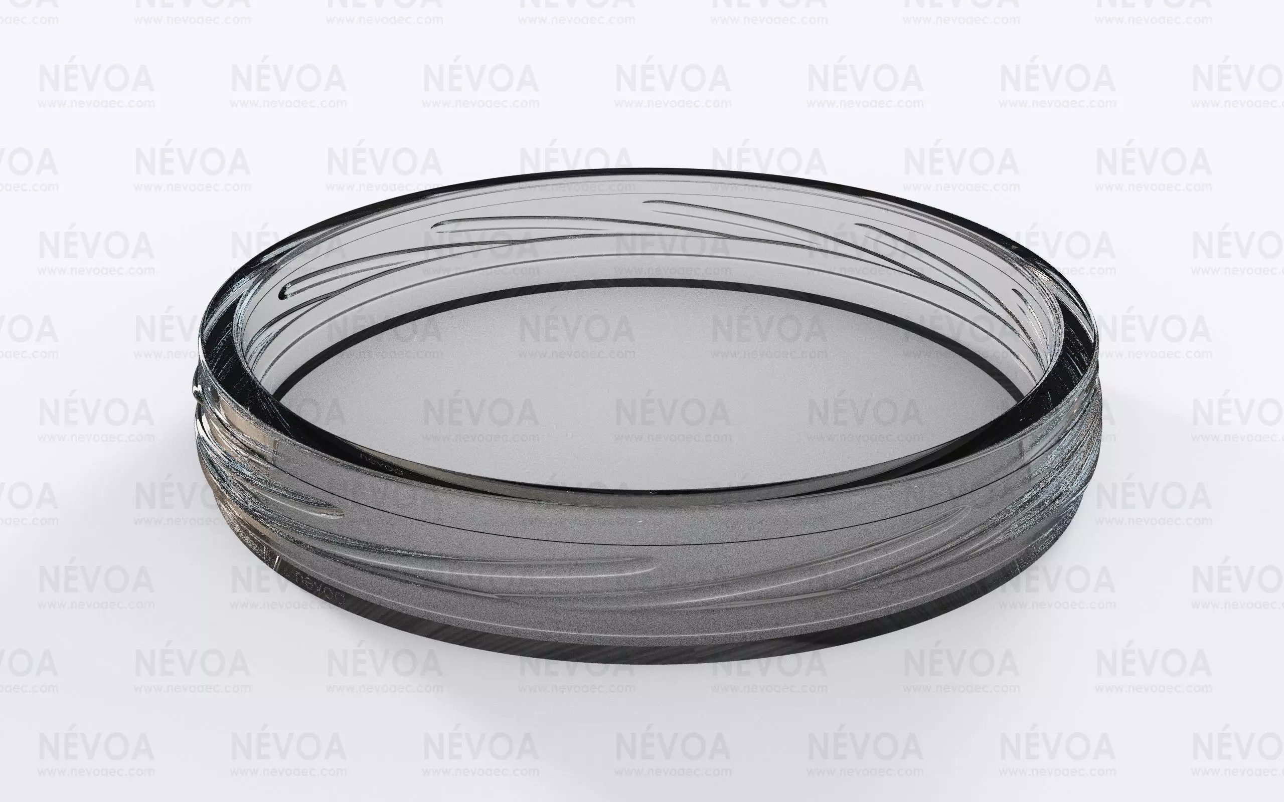 Glass finish - GME 25 01 - 63 mm - Press On vacuum seal finish 3D model_0