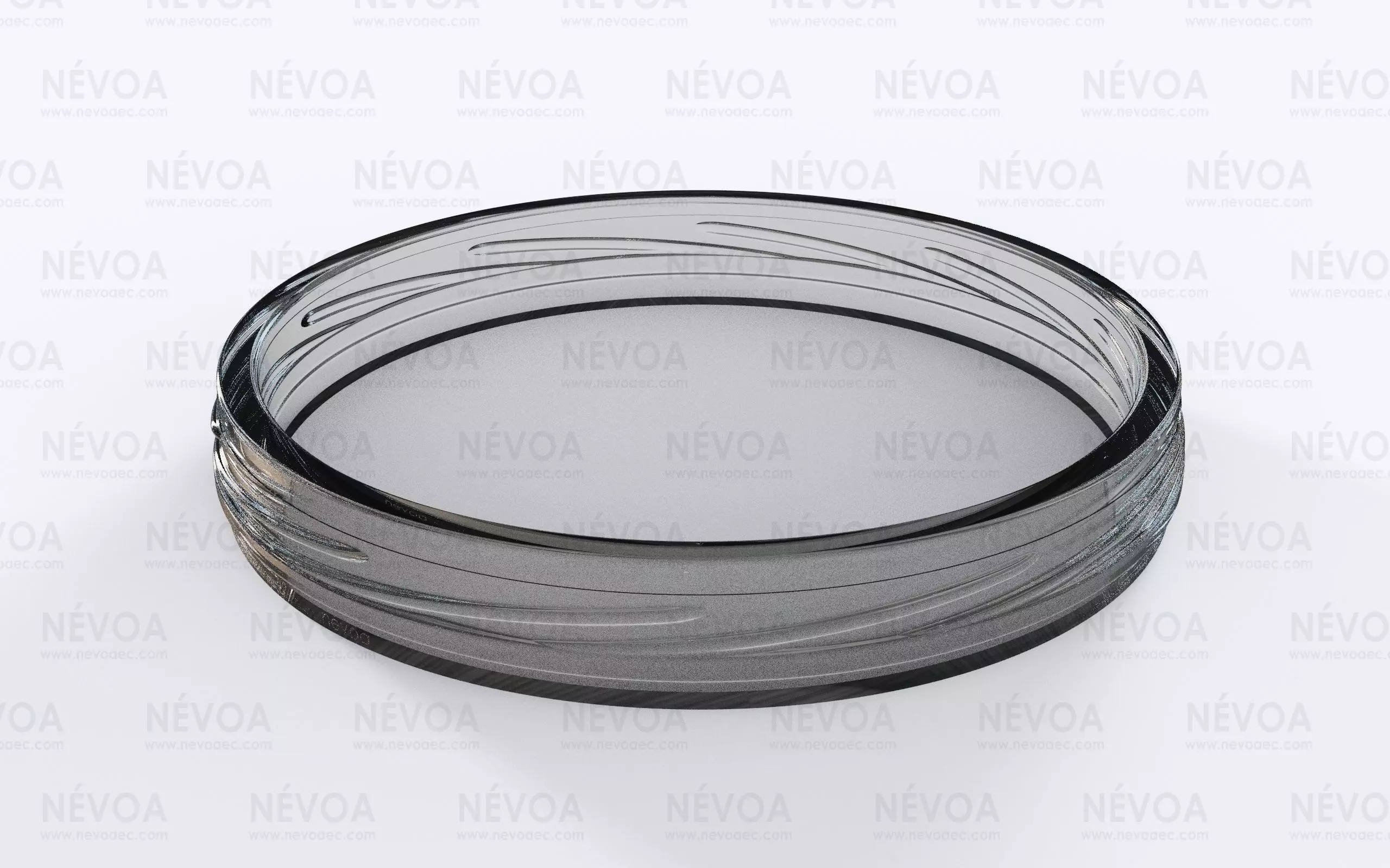 Glass finish - GME 25 01 - 70 mm - Press On vacuum seal finish 3D model_0