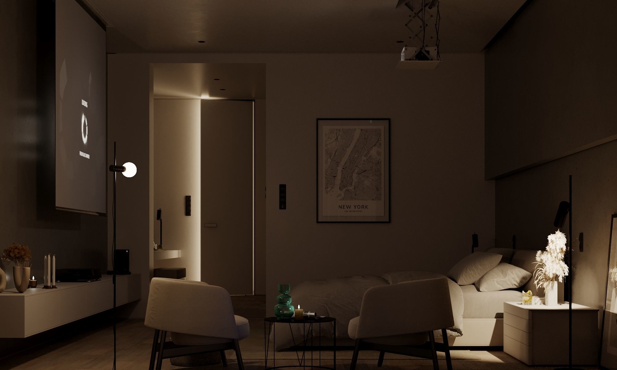 NEW YORK APARTMENT - Interior scene - 3d model 3D model_21