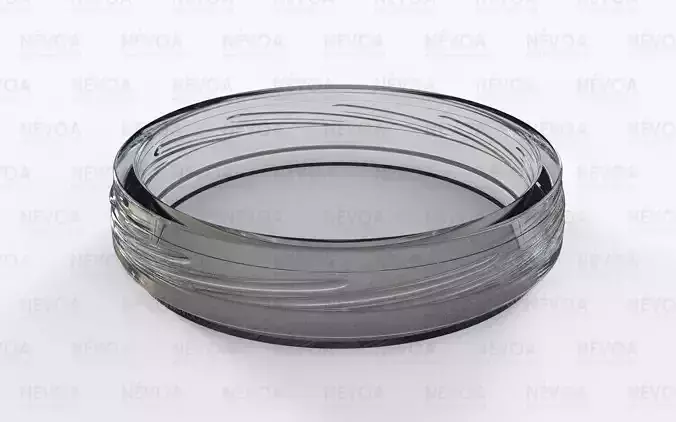 Glass finish - GME 28 01 - 51 mm - Press On vacuum seal finish 3D model