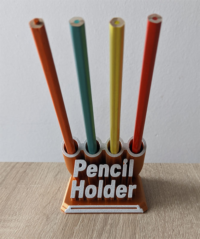 Printable Sweeping Text Plate With Pen Holder 3D print model_2