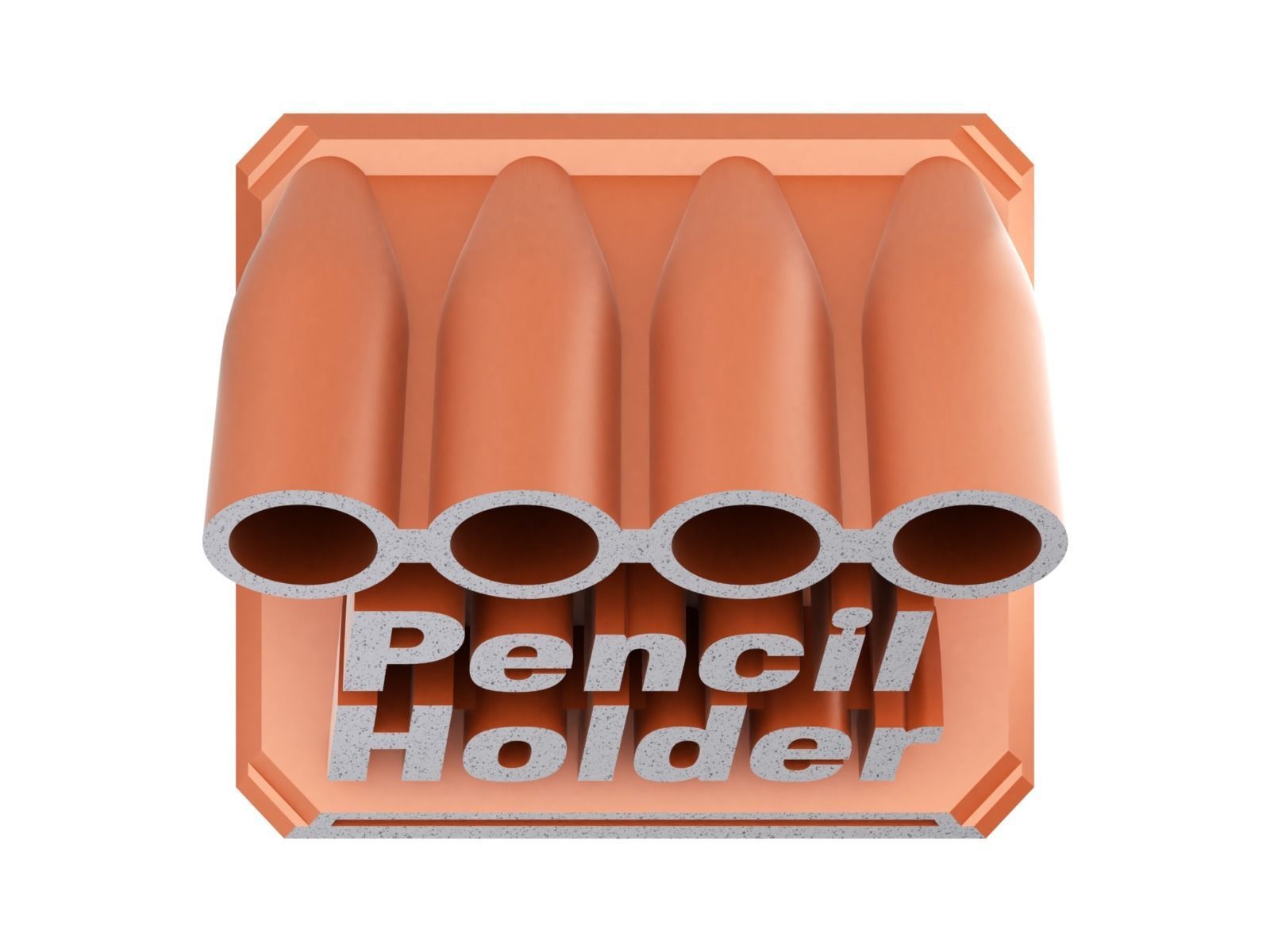 Printable Sweeping Text Plate With Pen Holder 3D print model_7