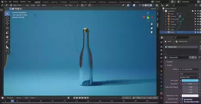 conventional bottle PBR low-poly game