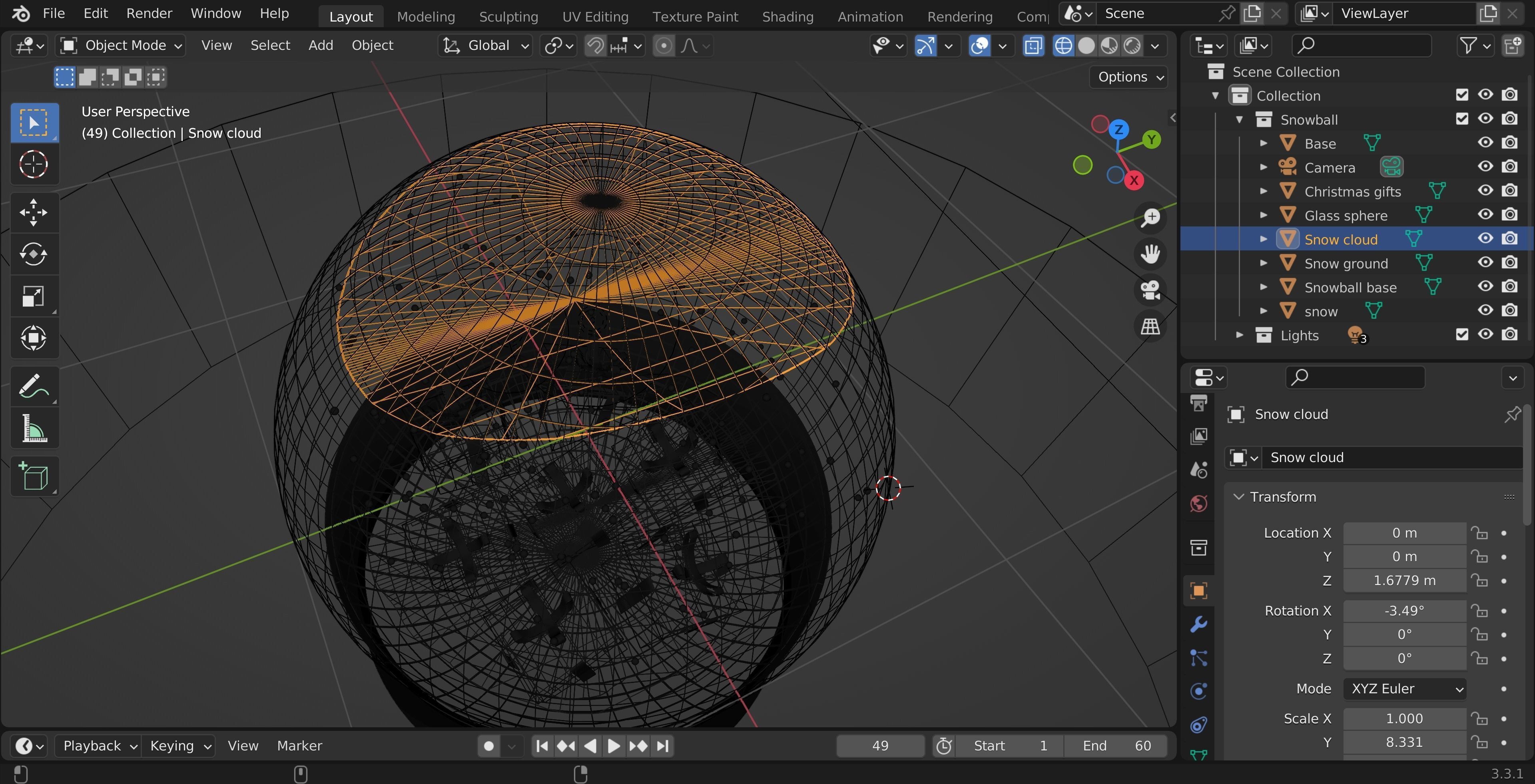 Christmas ball 3D model_7