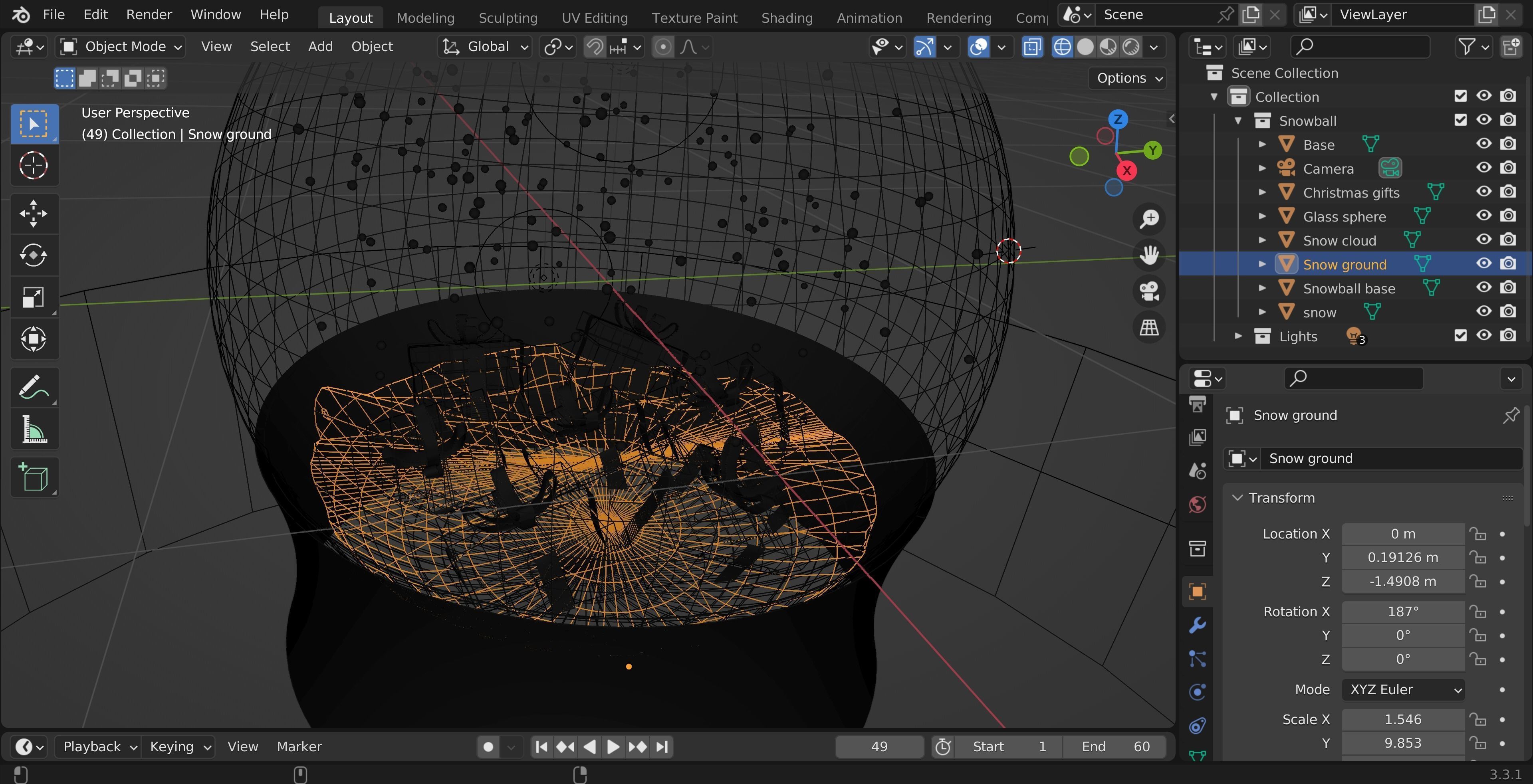 Christmas ball 3D model_4
