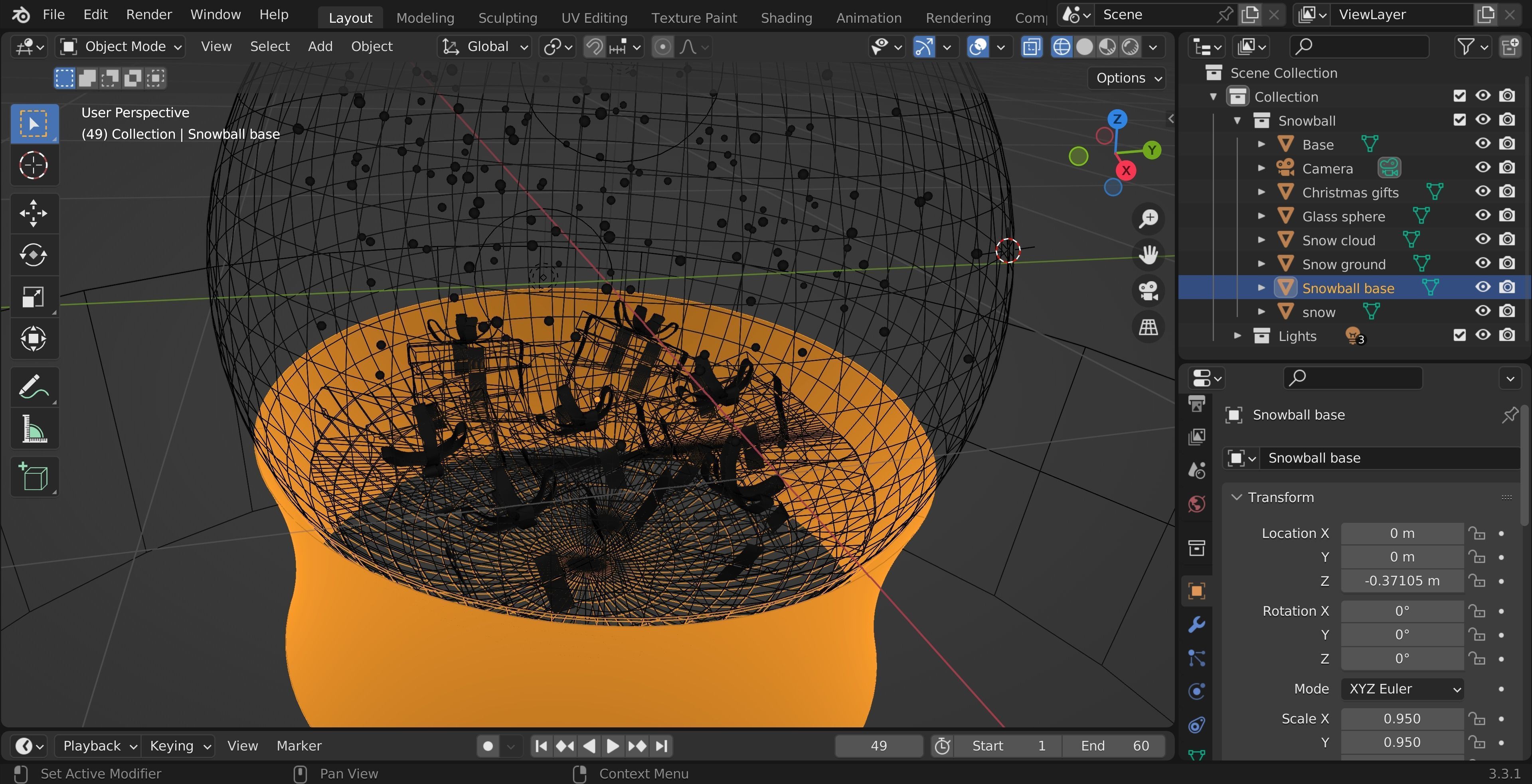 Christmas ball 3D model_5