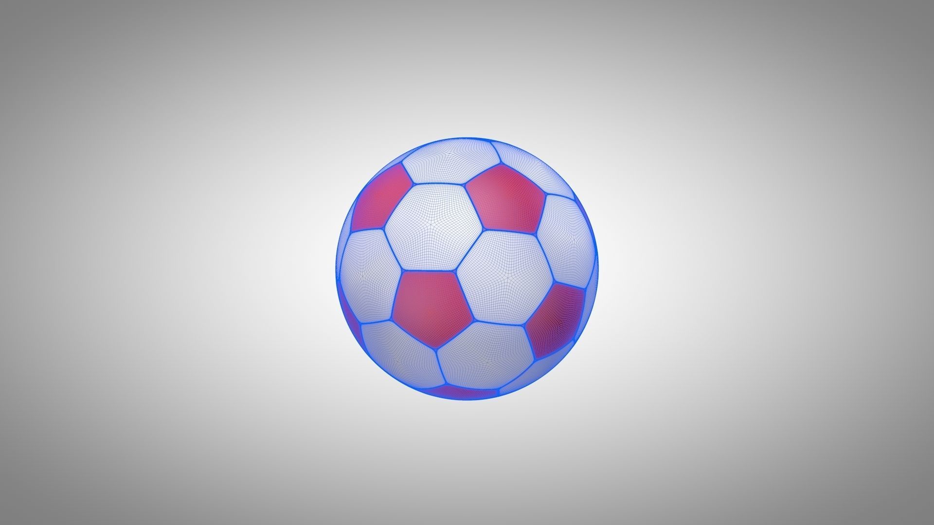 Football - Soccer Balls Type 2 Low-poly 3D model_16