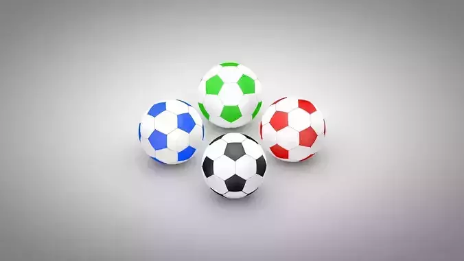 Football - Soccer Balls Type 2 Low-poly 3D model