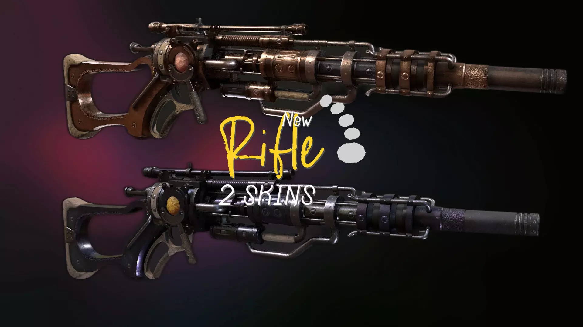 Rifle VerG Low-poly 3D model