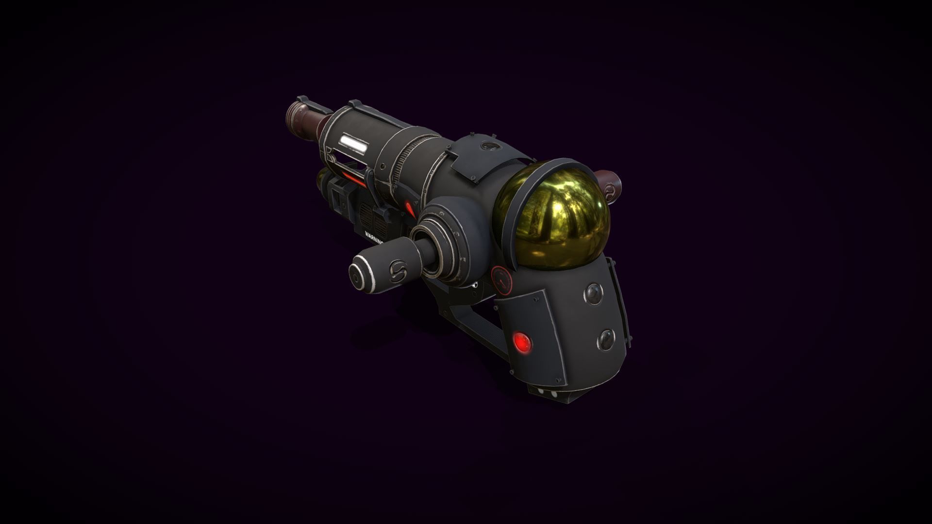 Sci-fi Gun Low-poly 3D model_2