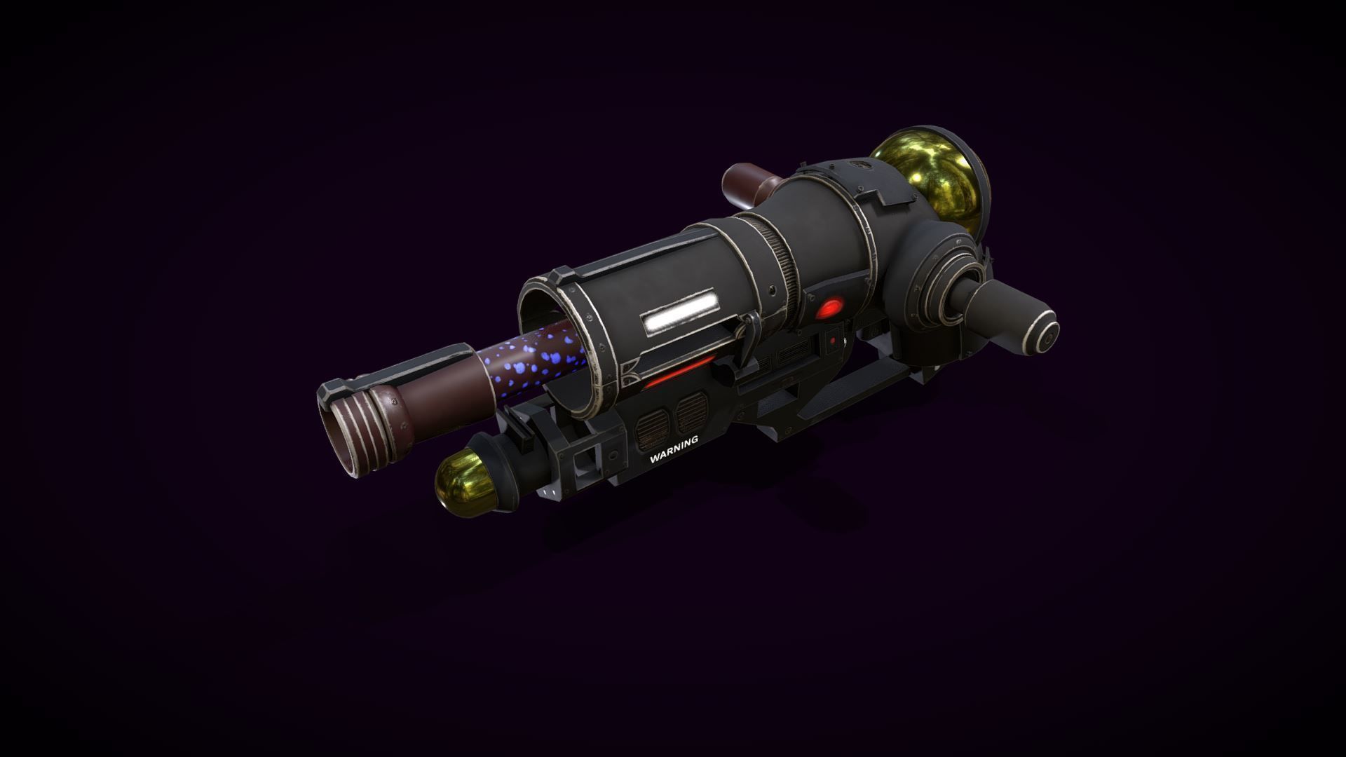 Sci-fi Gun Low-poly 3D model_4