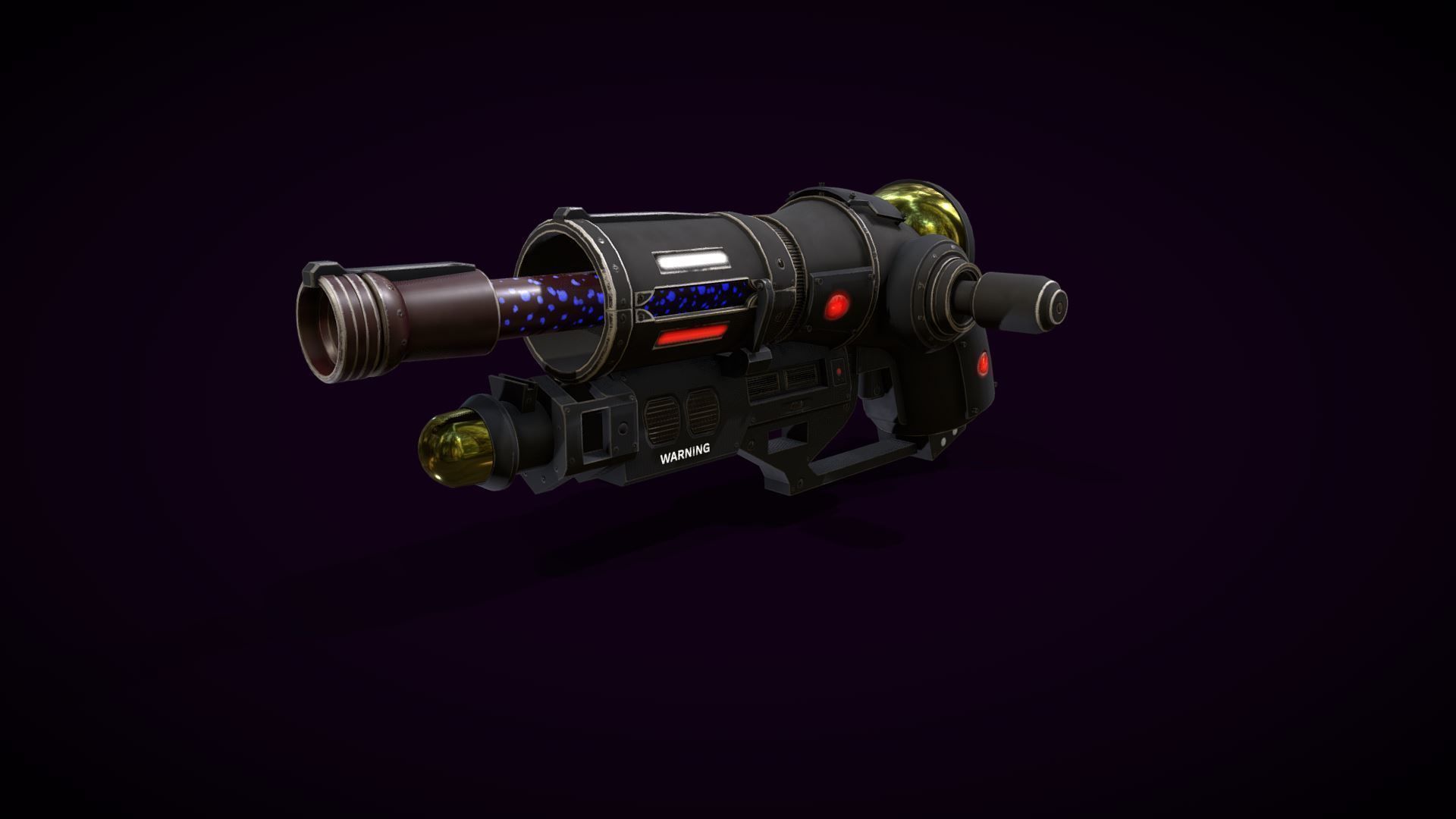 Sci-fi Gun Low-poly 3D model_3