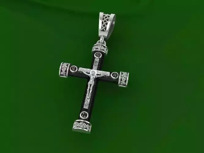 cross christian pendant in sterling silver