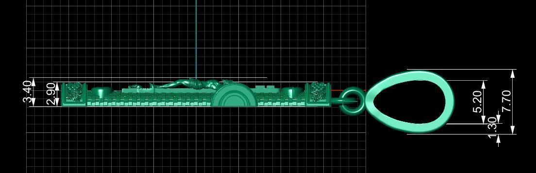 cross christian pendant in sterling silver 3D print model_19