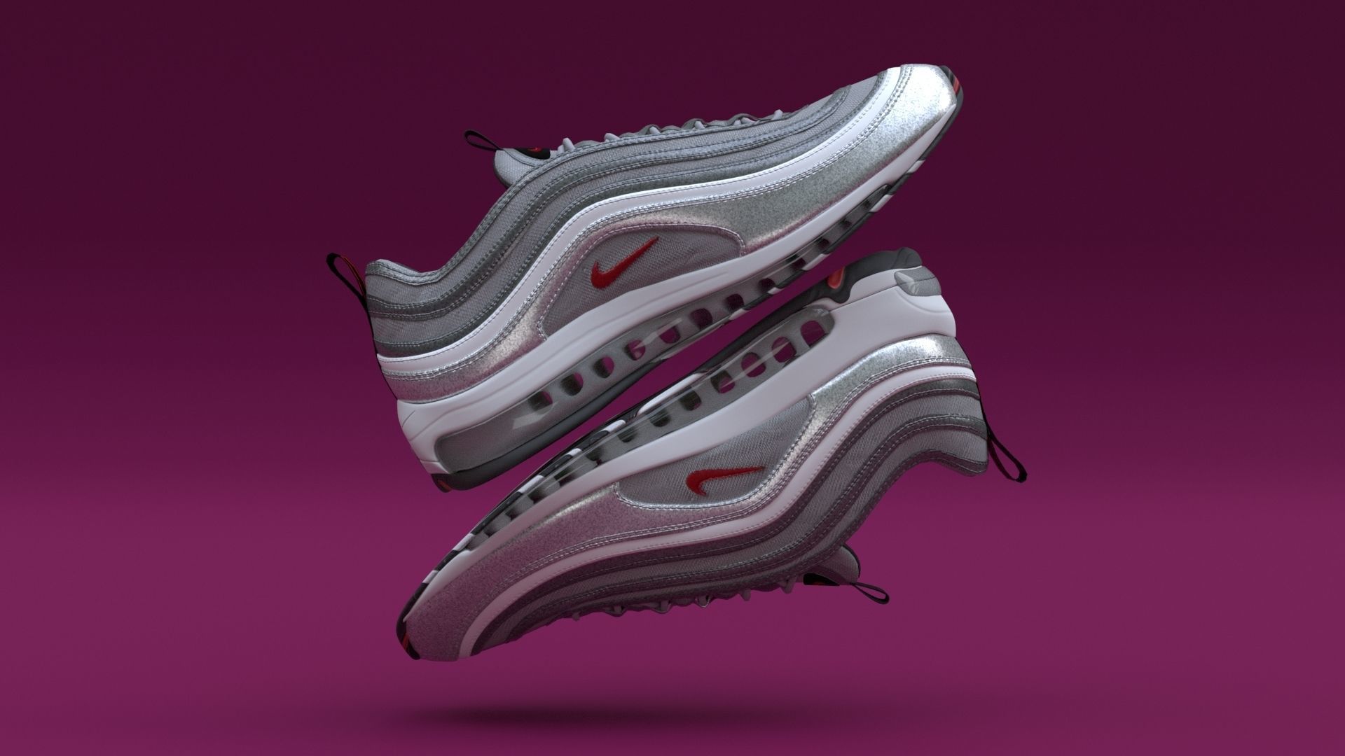 Nike Air Max 97 Low-poly 3D model_7