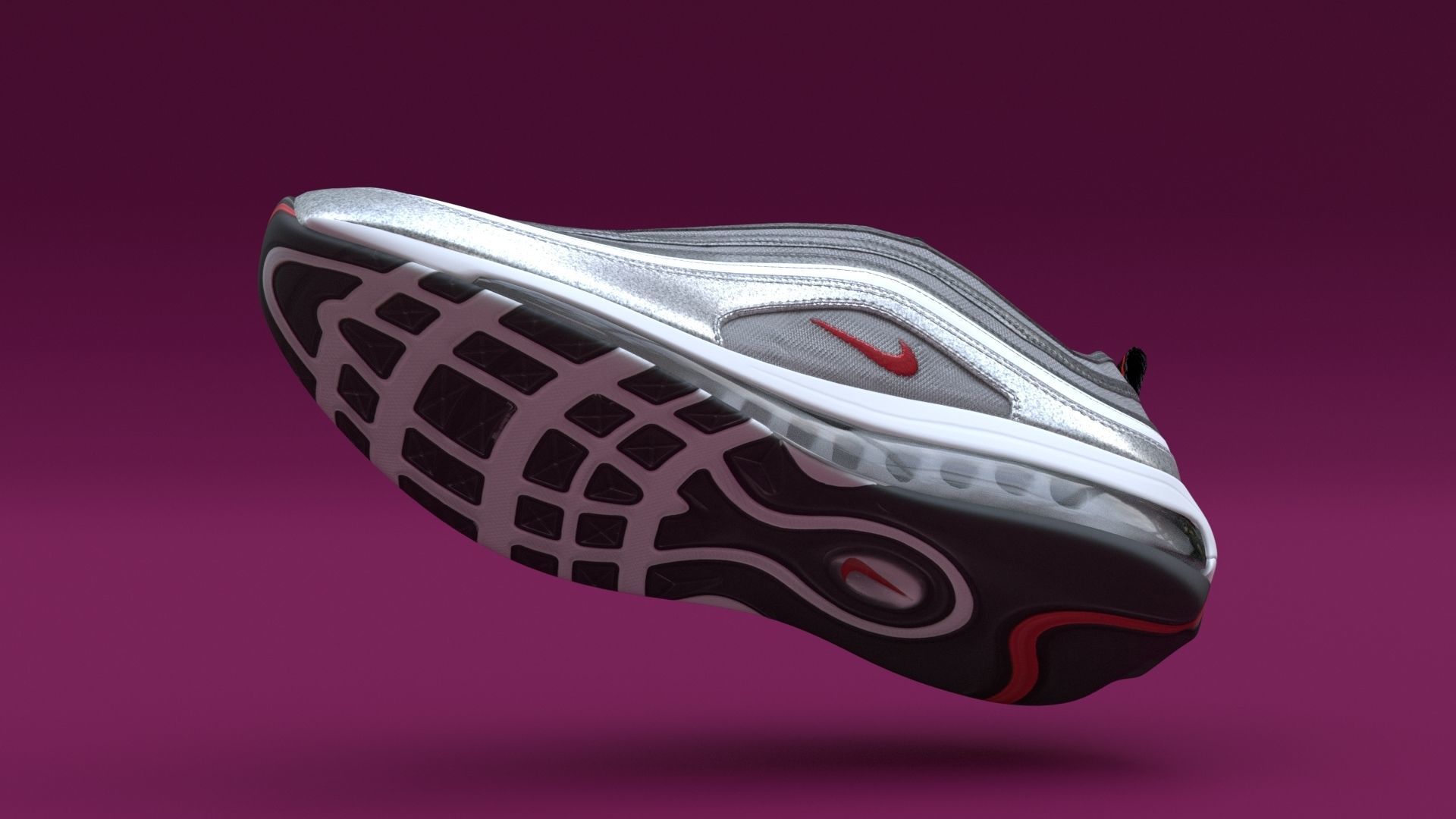 Nike Air Max 97 Low-poly 3D model_9