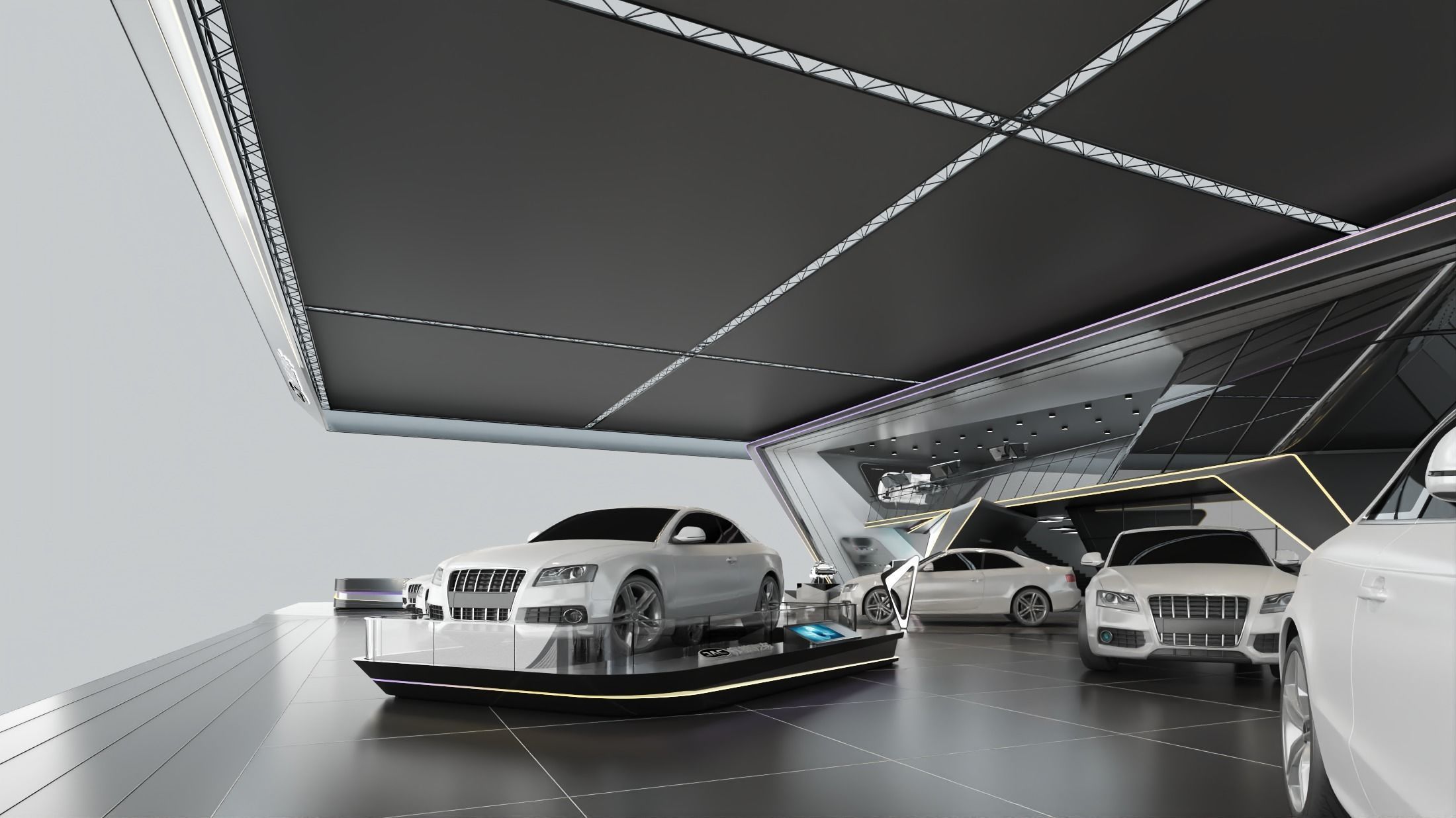 auto booth  3D model_5