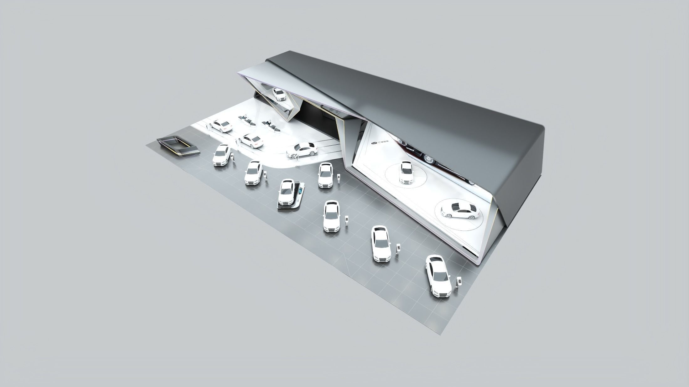 auto booth  3D model_3