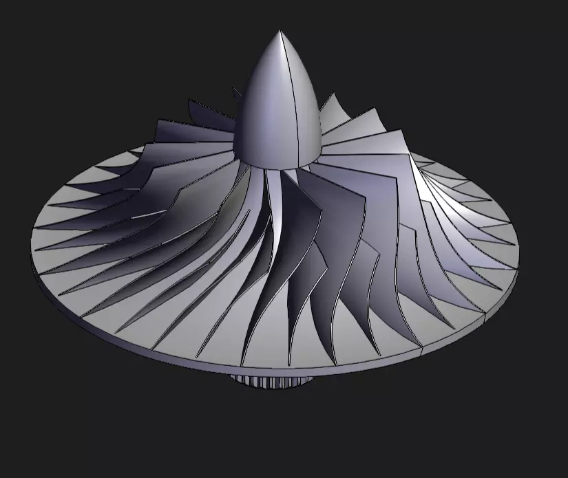 Turbo Impeller Air compressor 3D print model_0
