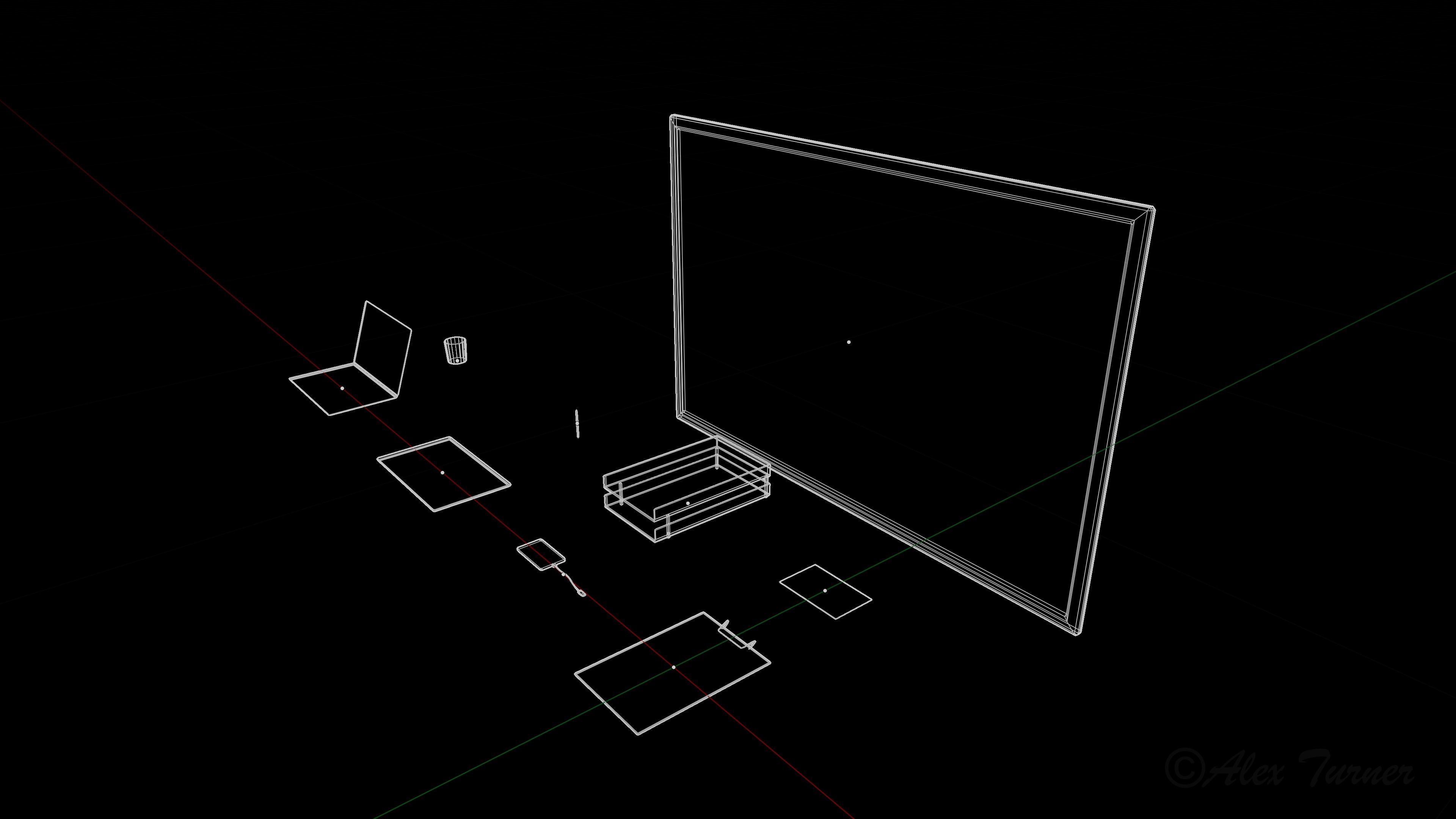 Desk Accessory Pack Low-poly 3D model_31