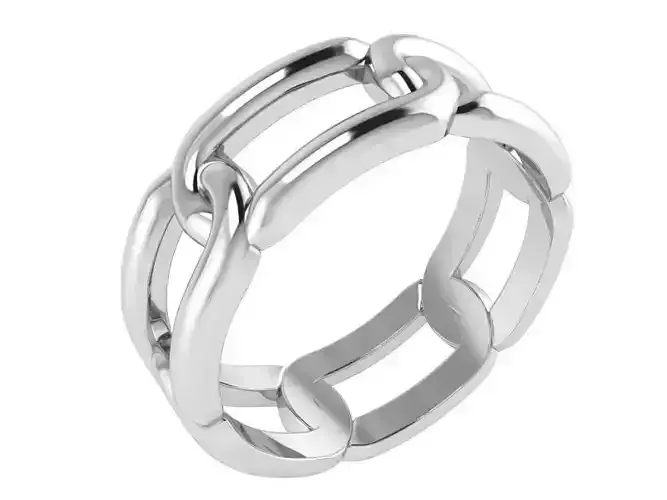 Cube shaped round ring 3346 3D print model