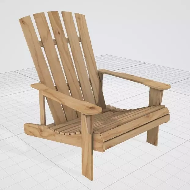 Adirondack Chair Low-poly 3D model
