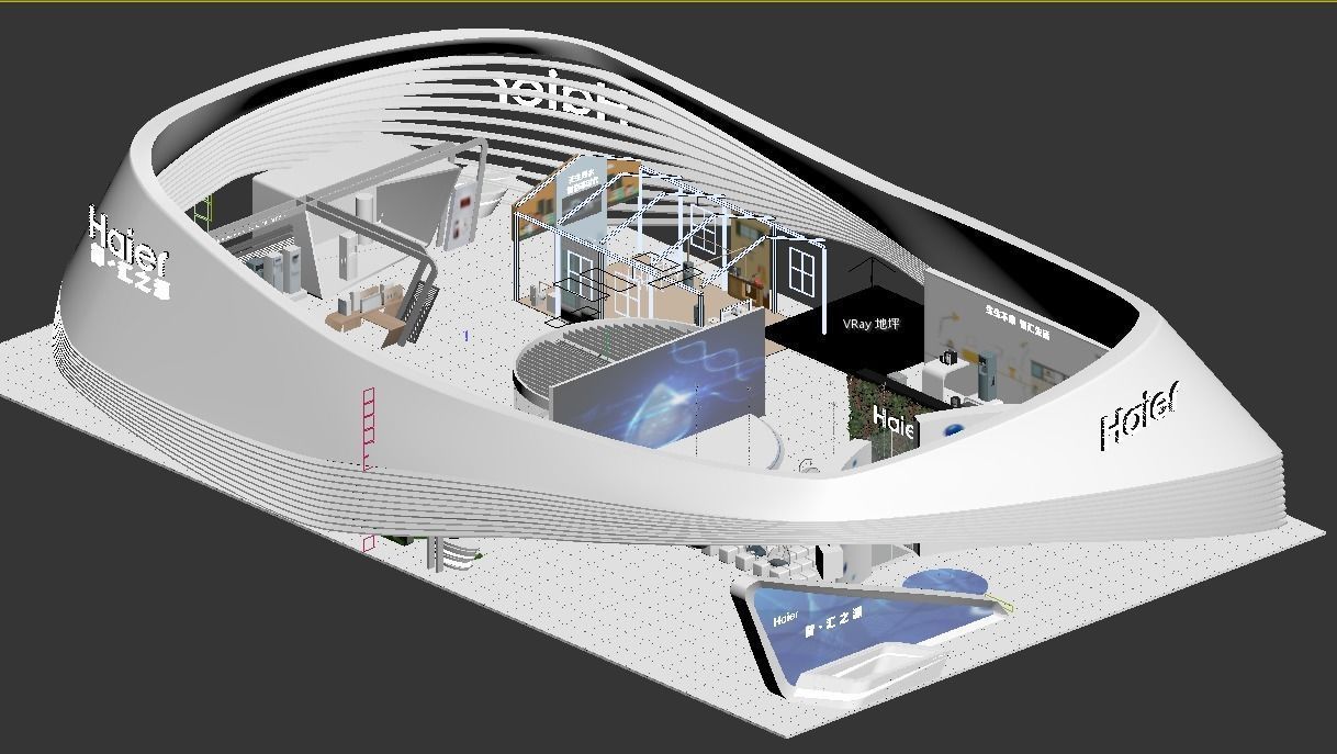 booth exhibition 3D model_5