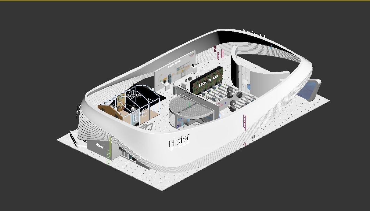 booth exhibition 3D model_4