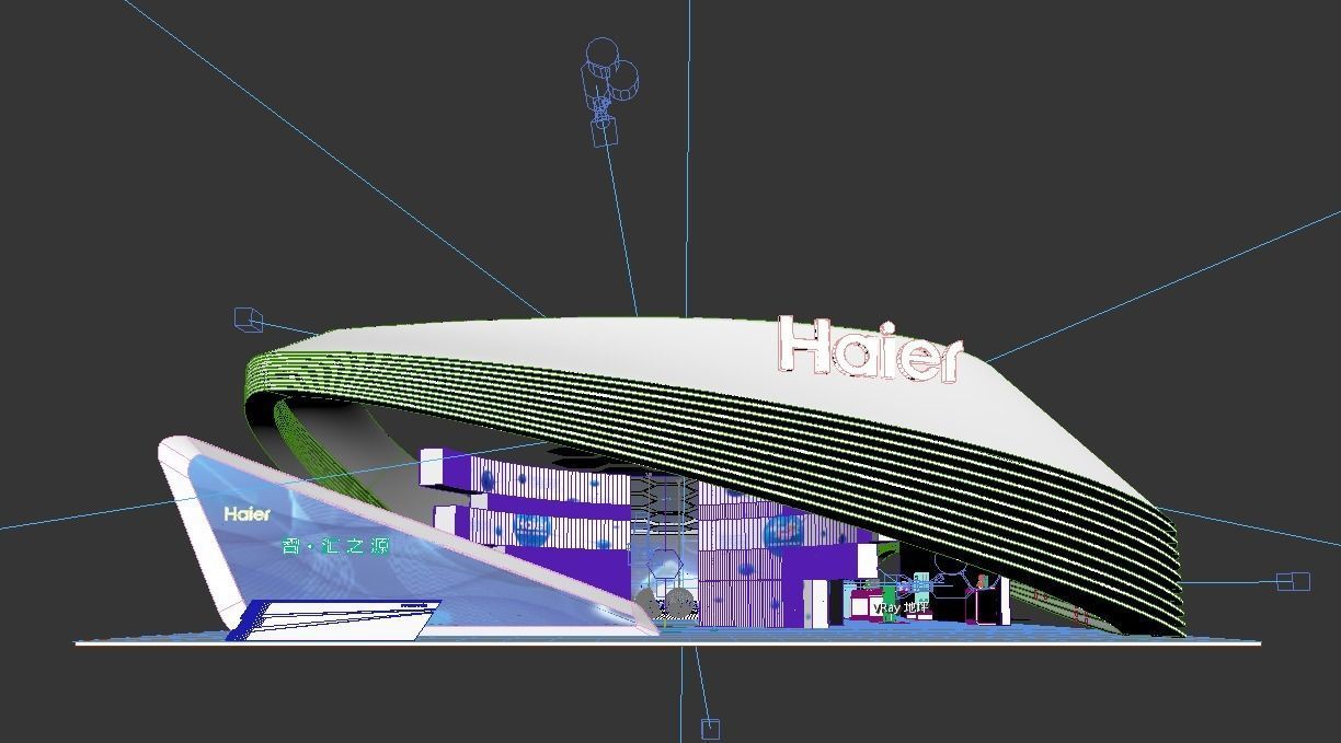 booth exhibition 3D model_1